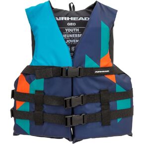 Airhead GEO General Boating Life Vest Multiple Sizes - Swim Vests for Adults, Children & Youth - Durable Polyester & PE Foam - USCG Approved