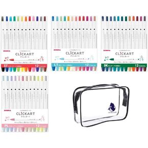 Zebra Clickart WYSS22 Water-Based Markers, 48 Colors, Case Included