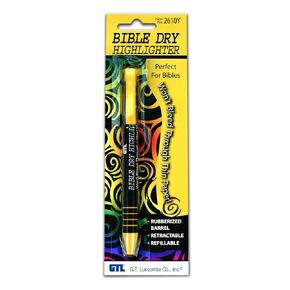 G T Luscombe Bible Dry Highlighter - Yellow Carded