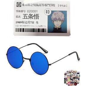JinYu Anime Character Student PVC Card Suitable for juju. Kaisen with 10 pcs Stickers and Sunglasses