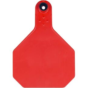 Y-Tex 4 Star Large Blank Cattle Tags 25 Count Red