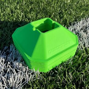QUICKPLAY Soccer Cones – Set of 20 | Highly Visible Compact Sports Cones