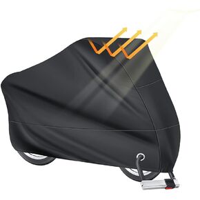 Motorcycle Cover with Lock Hole,Motorcycle Cover Waterproof Outdoor for All-Around Protection,Universal Large Motorcycle Cover Fits Motocycles,Electric Vehicles,Dirt Bikes