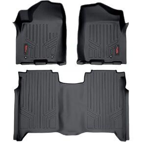 Rough Country Floor Mats for 2004-2015 Nissan Titan | Crew Cab - M-81602 Black