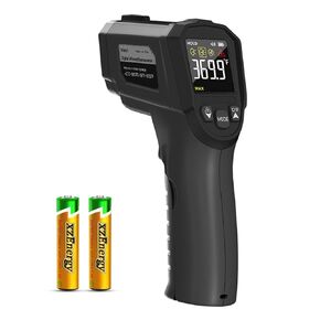 Infrared Thermometer -58°F ~1832°F(-50°C ~ 1000°C), Temperature Gun for Cooking, Laser IR Surface Tool for Pizza Oven, Meat, Engine, Accessories, with 3 Adjustable Emissivity Max Min Avg Measure