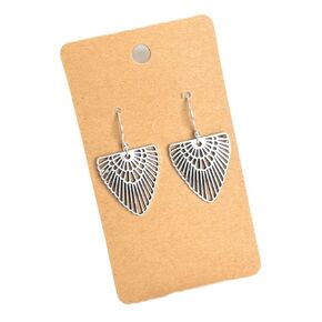 Art Deco Filigree Charms on Sterling Silver Earrings