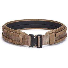 3 Layer Tactical Belt 1.75 inch - Quick Release Padded Molle System for Men 1000D Nylon Webbing Alloy Buckle Utility