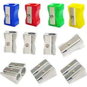 Pencil Sharpeners, Manual Pencil Sharpener for Colored Pencils, Handheld Pencil Sharpener for Kids Adults - Bulk for Classroom School Office (11PCS)