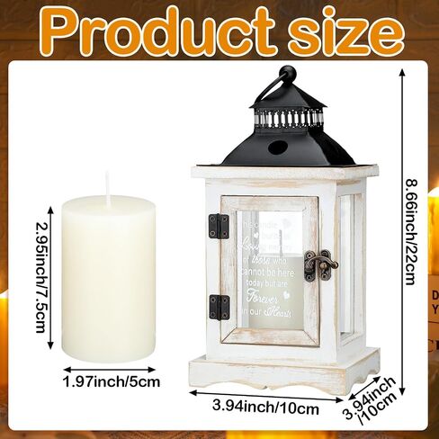 Memorial Lantern with Candle Wedding Wooden Decorations for Reception Wedding Signs Memorial Bereavement Gifts for Loss of Loved One Mother Father in Saudi Arabia