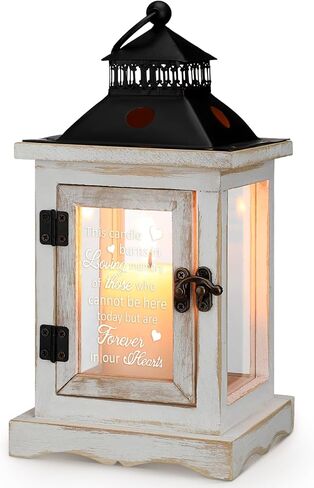 Memorial Lantern with Candle Wedding Wooden Decorations for Reception Wedding Signs Memorial Bereavement Gifts for Loss of Loved One Mother Father in Saudi Arabia