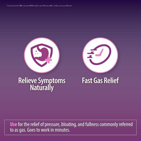 HealthA2Z® Gas Relief Simethicone 250mg | Maximum Strength | Fast Gas Relief | Relieve Symptoms Naturally (50 Softgels (Pack of 1)) in Saudi Arabia