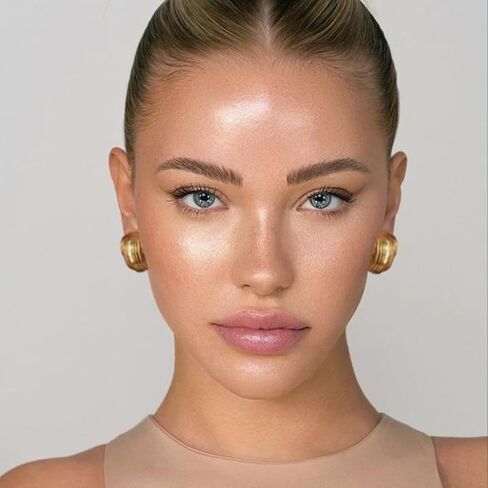 RANKKEF Gold Statement Eearrings Large Chunky Gold Stud Earrings Vintage Earrings for Women Trendy Wing Square Shell Geometric Earrings Jewelry Gift for Women in Saudi Arabia