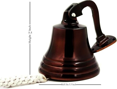 Wall Mountable Hanging Bell 5" Nautical Ship Bell Perfect for Dinner, Church, School, Bar, Reception, Outdoor & Indoor in Saudi Arabia