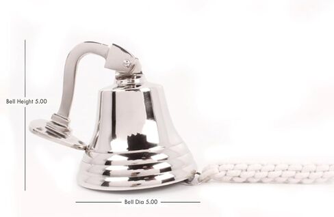 Wall Mountable Hanging Bell 5" Nautical Ship Bell Perfect for Dinner, Church, School, Bar, Reception, Outdoor & Indoor in Saudi Arabia