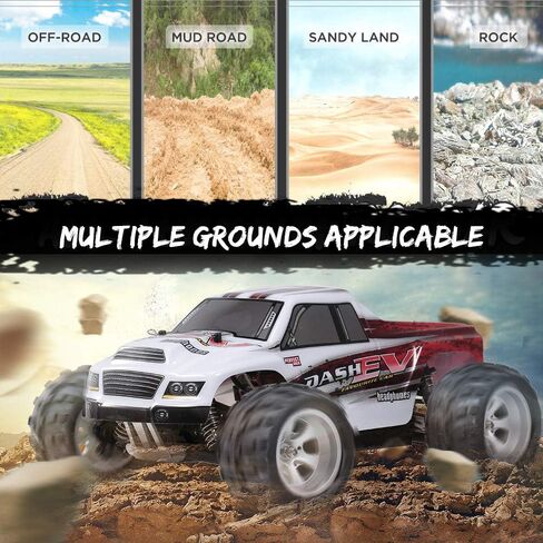 WLtoys A979B RC Car, 1/18 Scale Remote Contro Car, 4WD 70KM/h High Speed RC Truck, 2.4GHz All Terrain Off Road RC Crawler RTR for Kids and Adults in Saudi Arabia
