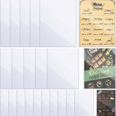 Henoyso 20 Pcs Rigid Print Protectors 3 Sizes 5" x 7" 8.5" x 11" 11" x 17" Clear Poster Protector Sleeve Paper Covers Plastic Heavy Duty Hard Plastic Document Holder for Page Sheet Photo Certificate in Saudi Arabia