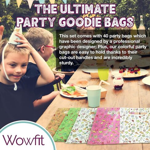 حقائب حفلات Wowfit 40 قطعة - حقائب متنوعة للحفلات - 40 حقيبة هدايا بأربعة ألوان - مثالية لأعياد الميلاد والسنوات الجديدة والتخرج واحتفالات الذكرى السنوية والمزيد - حقائب عيد ميلاد مقاس 6.8 × 10 بوصة in Kuwait