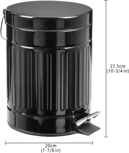 5 L Round Step Pet Trash with Lid,Mini Metal Pedal Bin,Small Garbage Can Wastebasket for Home,Car or Office in Saudi Arabia