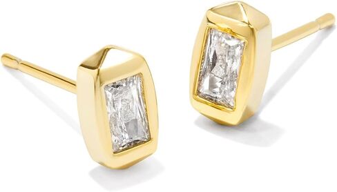 كيندرا سكوت المرأة السرخس Cyrstal أقراط الذهب الأبيض كريستال مقاس واحد in Kuwait