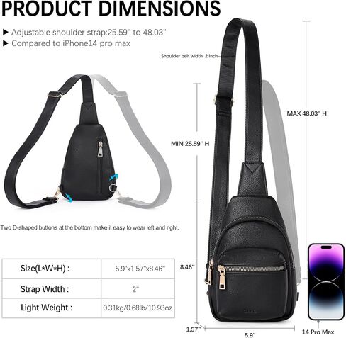 CLUCI Womens Backpack Purse + Small Sling Bag in Saudi Arabia