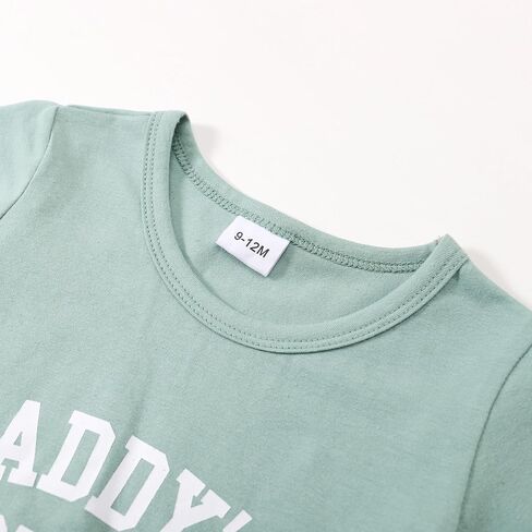 Baby Girls Short Set Daddy's Girls Letter Print Cute Summer Clothes Outfit Set with Headband 3Pcs in Saudi Arabia