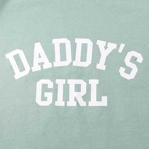 Baby Girls Short Set Daddy's Girls Letter Print Cute Summer Clothes Outfit Set with Headband 3Pcs in Saudi Arabia