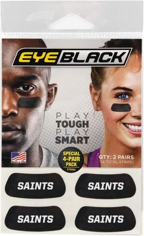 EyeBlack Eagles Team Sports Under Eye Sticker College/University, High School, Pro Football, Softball, Baseball, Community Sports, Little League Easy Stick and Peel 8 Strips (4 Pairs) in Kuwait