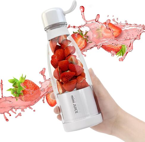 Portable Blender, One-handed Drinking Travel Bottle for Shakes and Smoothies, 8 Blade ​Portable Juicer,14 oz with Rechargeable USB personal size blenders in Saudi Arabia