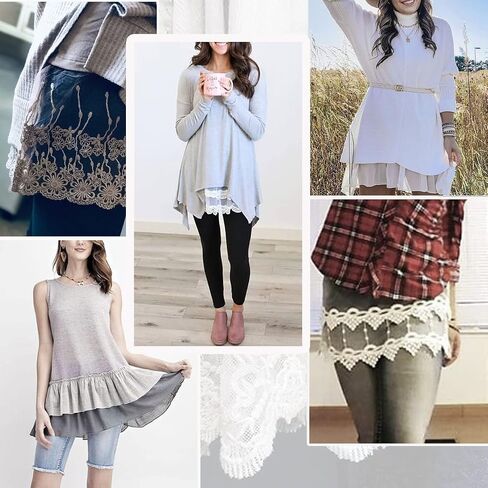 Lace Shirt Extender for Women Plus Size Underskirt Elastic Waist Half Slip Mini Skirts in Saudi Arabia