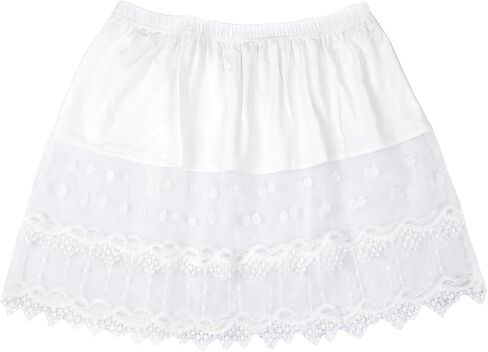 Lace Shirt Extender for Women Plus Size Underskirt Elastic Waist Half Slip Mini Skirts in Saudi Arabia