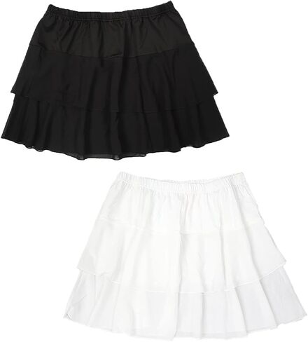 Lace Shirt Extender for Women Plus Size Underskirt Elastic Waist Half Slip Mini Skirts in Saudi Arabia