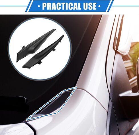 1 Pair Front Windshield Wrap Corner Trim Compatible for Toyota Corolla 2014-2019, Durable Plastic Black Left Right Windshield Wiper Cover in Saudi Arabia