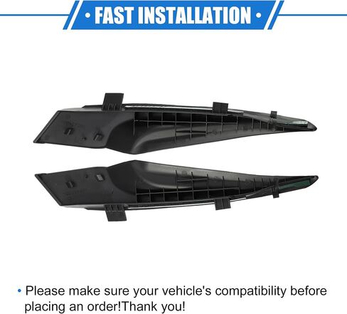 1 Pair Front Windshield Wrap Corner Trim Compatible for Toyota Corolla 2014-2019, Durable Plastic Black Left Right Windshield Wiper Cover in Saudi Arabia