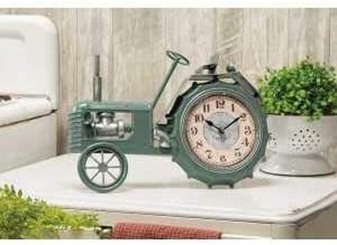 Farmhouse tractor metal clock Hang or sit desktop in Saudi Arabia