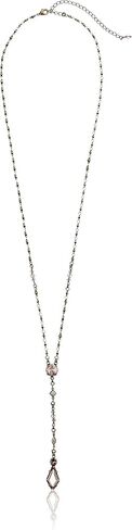 Sorrelli Delicate Y-Shaped Necklace, Antique Gold-Tone Finish, Apricot Agate in Saudi Arabia