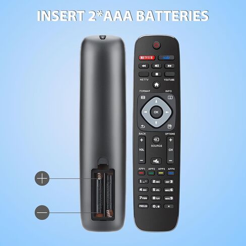 【عبوة من قطعتين】 جهاز تحكم عن بعد بديل لجهاز التحكم عن بعد للتلفزيون من Philips (الإصدار المطور حديثًا 3.0 جهاز التحكم عن بعد الذكي مناسب لجهاز PhilipsTV in Kuwait