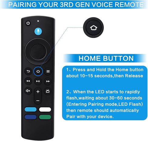 L5B83G (الجيل الثالث) جهاز تحكم عن بعد صوتي بديل مناسب لعصا التلفزيون الذكية (4K، 4K Max، Lite)، عصا التلفزيون الذكية (الجيل الثاني، الثالث)، مكعب التلفزيون الذكي (الجيل الأول، الجيل الثاني) in Kuwait