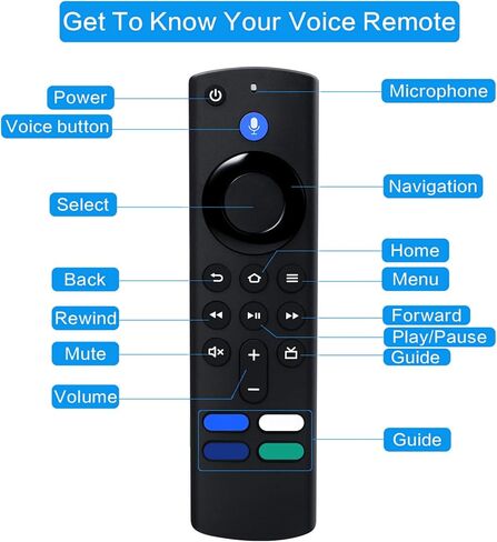 L5B83G (الجيل الثالث) جهاز تحكم عن بعد صوتي بديل مناسب لعصا التلفزيون الذكية (4K، 4K Max، Lite)، عصا التلفزيون الذكية (الجيل الثاني، الثالث)، مكعب التلفزيون الذكي (الجيل الأول، الجيل الثاني) in Kuwait