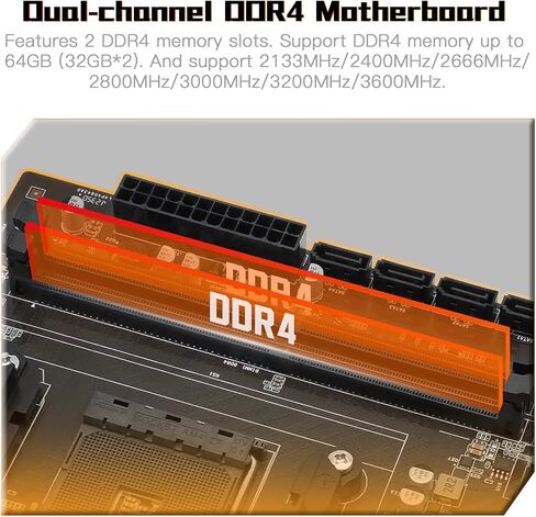 اللوحة الأم SHANGZHOAYUAN B450 AM4 اللوحة الأم للألعاب لمعالج AMD Ryzen الجيل 1-5 (DDR4 Max 64GB، NVME/NGFF M.2، PCIe 3.0، SATA 3.0، USB 3.0، Gb LAN) in Kuwait