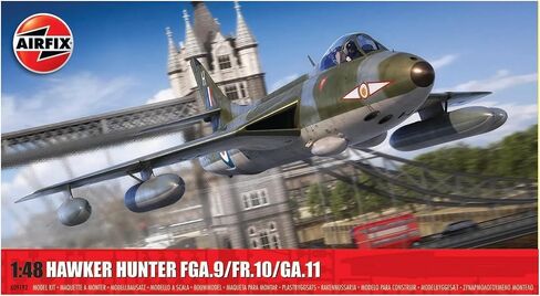 Airfix Model Airplane Kit Gift Set - A09192 Hawker Hunter FGA.9/FR.10/GA.11, Plastic Plane Model Kits for Adults & Kids 8+, Skill Level 3, 1:48 Scale WW2 Military Aircraft Models in Saudi Arabia