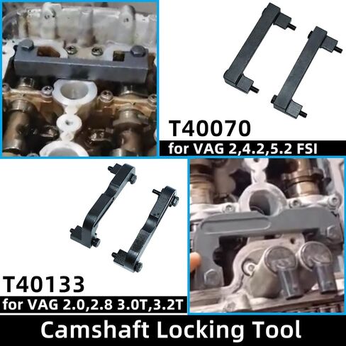 متوافق مع مجموعة أدوات سلسلة التوقيت Audi لاستبدال Audi VW 2.0، 2.4، 2.8، 3.0T، 3.2، 4.2، 5.2 محرك A4 A6 A6L A8 Q5 Q7 R8 303212 T40133 T40070 T40058 T10172 أداة قفل عمود الحدبات المحاذاة in Kuwait