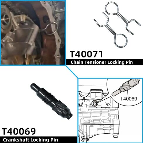 متوافق مع مجموعة أدوات سلسلة التوقيت Audi لاستبدال Audi VW 2.0، 2.4، 2.8، 3.0T، 3.2، 4.2، 5.2 محرك A4 A6 A6L A8 Q5 Q7 R8 303212 T40133 T40070 T40058 T10172 أداة قفل عمود الحدبات المحاذاة in Kuwait