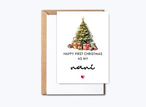Happy First Christmas As My Nani - Christmas Card For Nani - New Grandma Nani Gift - First Christmas Card - 1St Christmas As Nani - Mom Christmas Card in Saudi Arabia