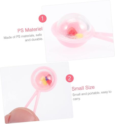 48pcs Little Bell Plastic Play Jingle Bells for Crafts Small Bells for Crafts Plastic Rattle Craft Small Bells Crystal Bell Hanging in Saudi Arabia