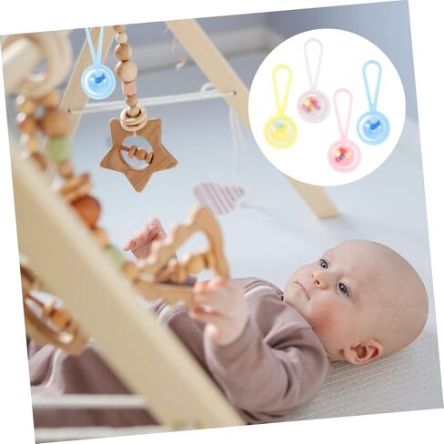 48pcs Little Bell Plastic Play Jingle Bells for Crafts Small Bells for Crafts Plastic Rattle Craft Small Bells Crystal Bell Hanging in Saudi Arabia