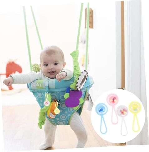 48pcs Little Bell Plastic Play Jingle Bells for Crafts Small Bells for Crafts Plastic Rattle Craft Small Bells Crystal Bell Hanging in Saudi Arabia