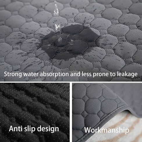 وسادات تبول للكلاب قابلة للغسل، وسادات تبول قابلة لإعادة الاستخدام للكلاب، وسادات تبول غير قابلة للانزلاق وقابلة للغسل، تنطبق على الأريكة، والتدريب على استخدام المرحاض، وقفص اللعب، والقفص، والسفر بالسيارة وما إلى ذلك (35 × 60 بوصة) in Kuwait