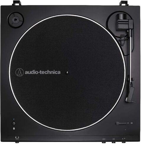 Audio-Technica AT-LP60XBT-BK Fully Automatic Bluetooth Belt-Drive Turntable Bundle with Hyperion Vacuum Tube Bluetooth 5.0 Speaker System (2 Items) in Saudi Arabia