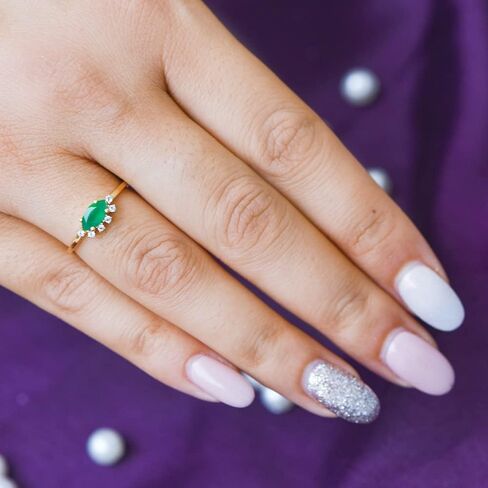 YoTreasure Healing Crystal Citrine Green Onyx London Blue Topaz Ethiopian Opal Moonstone Tanzanite 10K Yellow Gold Wedding Ring in Saudi Arabia
