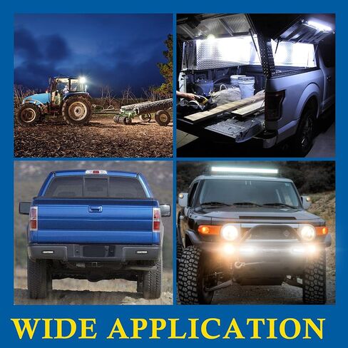 BUNKER INDUST 7" Flush Mount LED Light Pods, 2 Pcs 4800LM Off Road LED Work Lights Bar Flood Spot Combo Beam Driving Fog LED Bumper Lights for Truck Golf Cart UTV ATV in Saudi Arabia